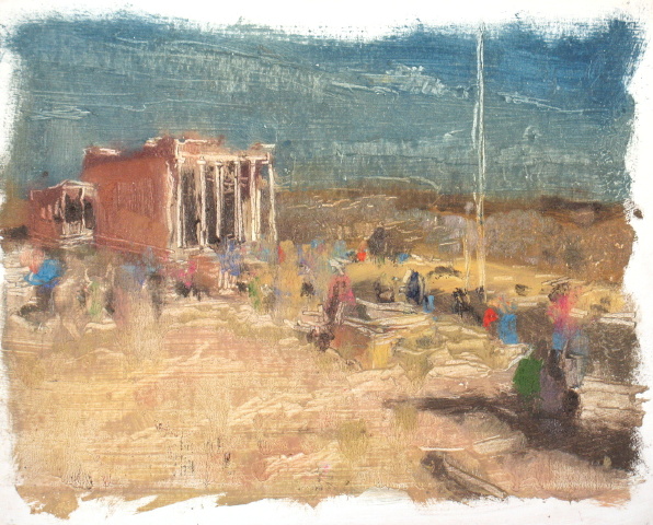 Tourists at the Erechtheion - click for larger image